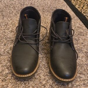 Men's Black Leather Chukka Boots